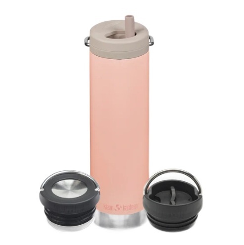 Комплект термокружка Klean Kanteen TKWide Twist Cap 20oz (592 мл) Peach Parfait + две крышки TKWide