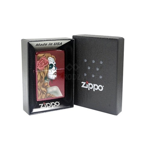 Зажигалка ZIPPO Classic Candy Apple Red латунь/сталь, красная, глянцевая, 36x12x56 мм (28830)