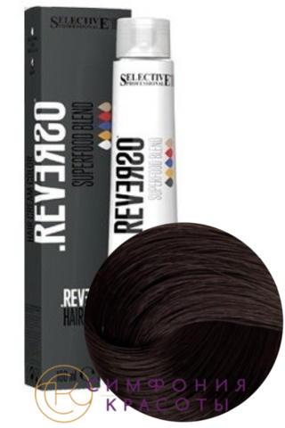 Крем-краска без аммиака Reverso Hair Color 3.0 Темно-каштановый Selective, 100 мл