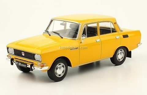 Moskvich-2140 yellow 1:24 Legendary Soviet cars Hachette #43