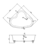 BelBagno Ноги для ванны BELBAGNO BB-LEG07-CRM