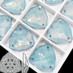 Купить пришивные стразы аквамариновый, бирюзовый опал DeLux Aquamarine AM Ambient, Trilliant