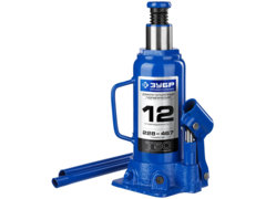 ЗУБР 12 т, 228 - 467 мм, бутылочный гидравлический домкрат, Профессионал (43060-12)