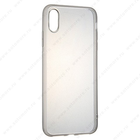 Накладка силиконовая ультра-тонкая для Apple iPhone XS Max черная (прозрачная)