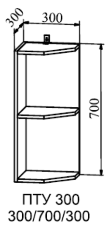 Кухня Капля шкаф верхний полка угловая 300
