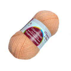 Пряжа "Подмосковная", 50% шерсть, 50% акрил, 100гр-250м, персик