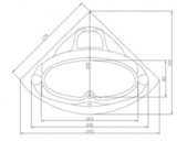 Угловая акриловая ванна МАКСИМА 175