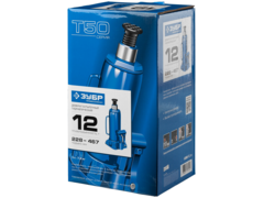 ЗУБР 12 т, 228 - 467 мм, бутылочный гидравлический домкрат, Профессионал (43060-12)