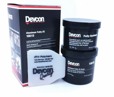 Devcon Aluminium Putty (F) 10610 - пастообразный эпоксидный состав с алюминиевым наполнителем, 500 г
