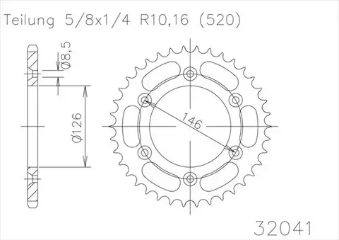 Звезда ведомая 50-32041 41