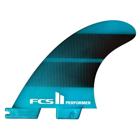 FCS II Performer Neo Glass Tri-Quad Fins Teal Gradient