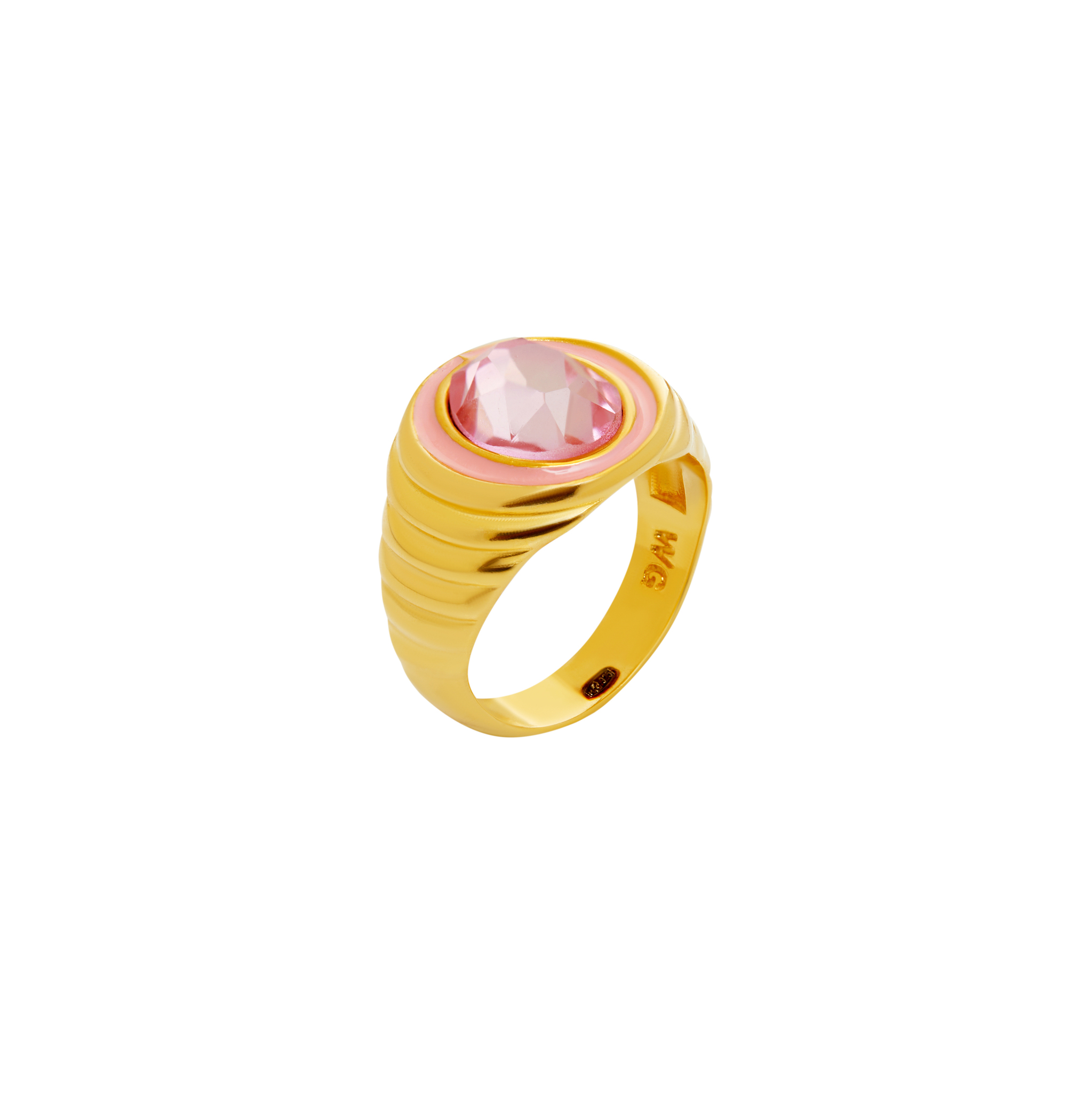 WILHELMINA GARCIA Кольцо Dreamy Crystal Ring – Pink wilhelmina garcia кольцо gold pink daisy ring