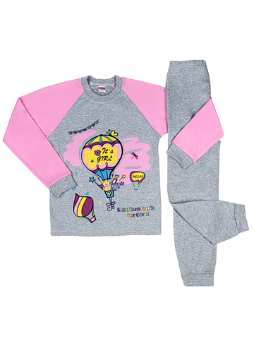 DL001/159M-102 пижама детская, серая