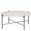 Кофейный стол Lacio Ø80х35 см, белое террацо