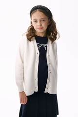 Кардиган с прямым краем (экрю)