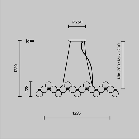 Подвесной светильник Maytoni Dallas MOD547PL-25BS