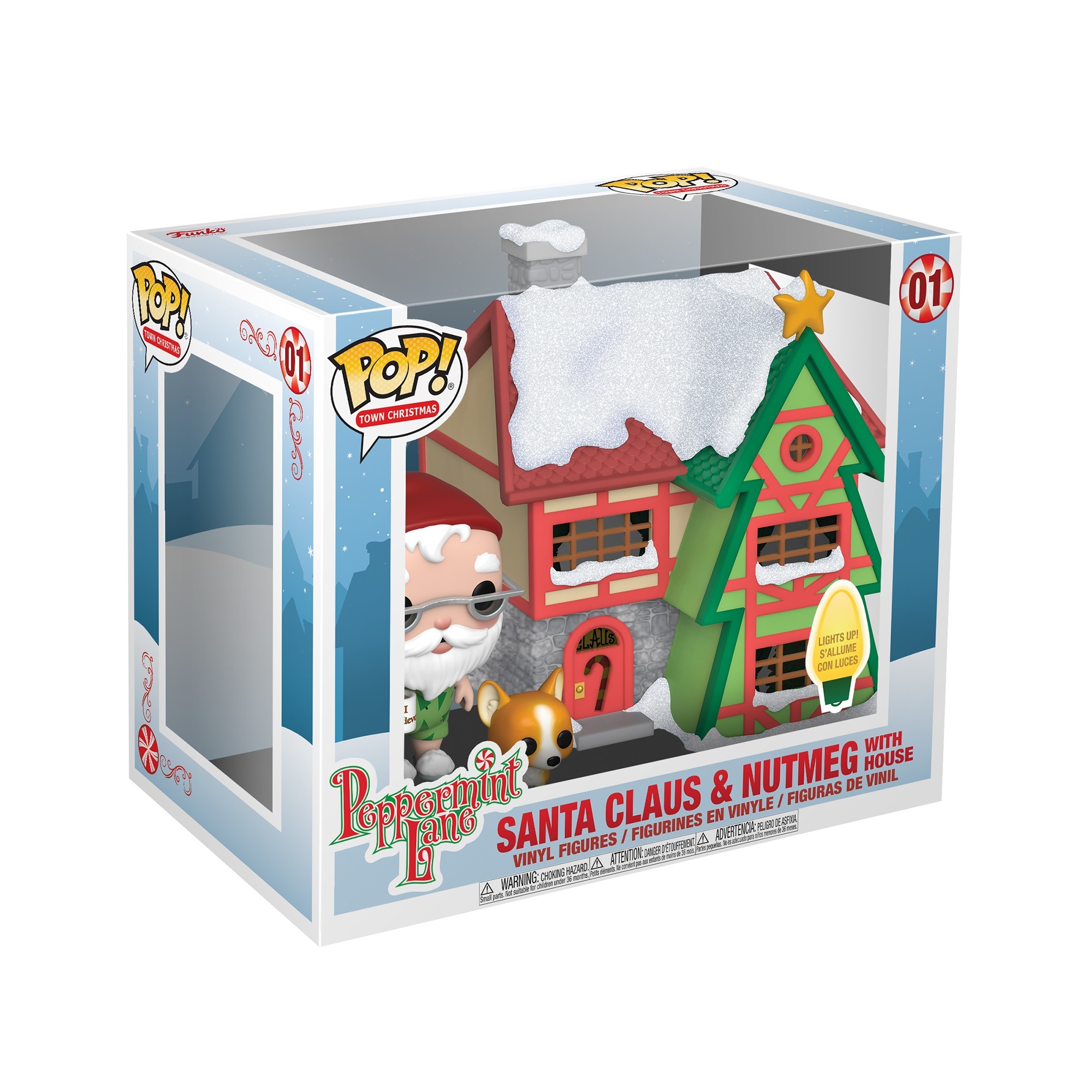 Фигурка Funko POP! Town: Funko Holiday: Santas House with Santa and Nutmeg  (Санта Клаус, Натмег и Дом Санты светящийся) 44423 - купить по выгодной  цене | Funko POP Shop