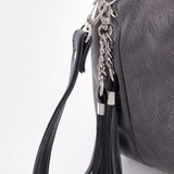 Сумка Саломея 607 македония серый + черный