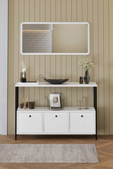 Консоль с откидной дверцей - белый