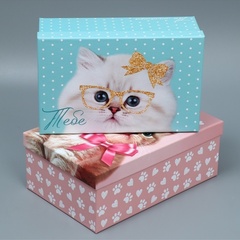 Коробка одиночная, Прямоугольник, «Яркий», 28*18*10,5см, 1 шт.