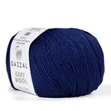Пряжа Gazzal Baby Wool 802 темно-синий