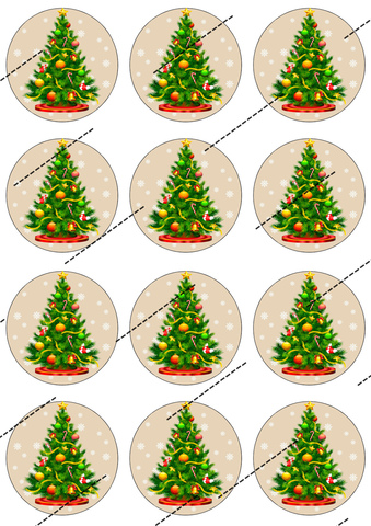 Картинка на сахарной бумаге, С Новым Годом 53