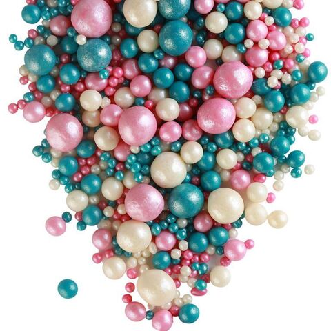 Воздушный рис в цветной кондитерской глазури, микс (розовый, синий,белый) 50 г