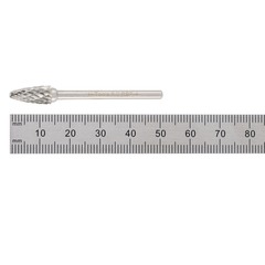 Бор-фреза твердосплавная F(RBF) 6,0x13x37x3мм HM H-Tools 116075HT