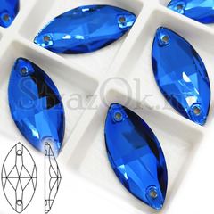 Купите стразы пришивные стеклянные Navette Capri Blue -  Капри Блю, небесно-синий, в интернет-магазине Strazok.ru