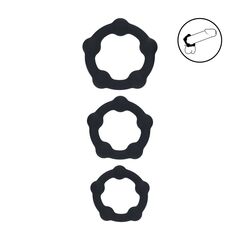 Эрекционные кольца Levelz Beaded Silicone Cockring Set, силикон
