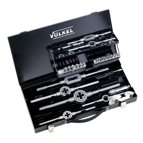 Набор метчиков и плашек M3 -M12 HSS-G 37пр Volkel 49107