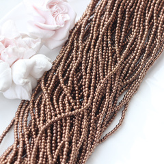 Гематин гематит, круглые бусины, 3 мм, шоколад, 1 нить, ГМ003