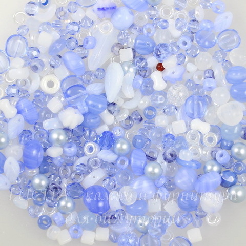 Бусины Preciosa микс "Light Blue"