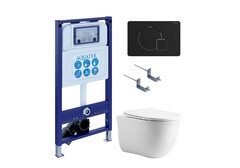 Aquatek SET Aquatek КЛАССИК cm-069 4в1 SET Aquatek КЛАССИК cm-069 4в1 (рама Aquatek INS-0000025 +крепление KKI-0000002 +кнопка KDI-0000069 +унитаз AQ1112-00 +тонкое сиденье с механиз) фото