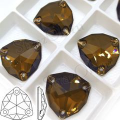 Стразы пришивные купить оптом Trilliant Smoked Topaz, Коричневые
