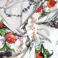 Ткань хлопковый батист с маками 2010