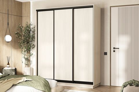 Шкаф-купе Тринити NEW (1800) без зеркал Сандал светлый