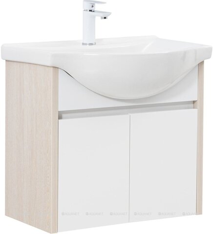 Aquanet 345123 Тумба Сидней 65 цв.дуб атланта/белый (раковина Everson) (345123)