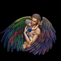 Силиконовый молд Мать-ангел