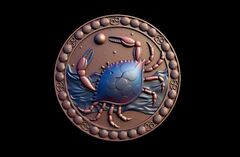 Силиконовый молд Знак зодиака Рак 3 см