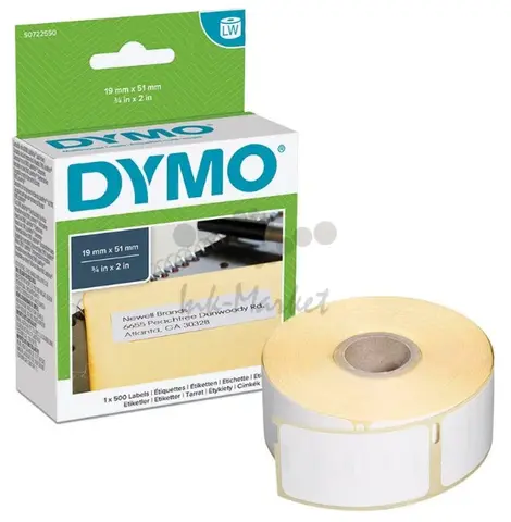 Многофункц. этикетки DYMO 51х19мм 500шт/рул, легко удаляемые