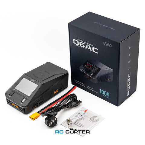 Зарядное устройство ToolkitRC Q6AC, 4x250/2x500 Вт (DC); 4x100 /2x250 Вт (AC), 1-6S, 4 канала