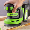 Эксцентриковая шлифмашина акк. Greenworks OS325, 24V, 125 мм, 5000-8000-11000 об/мин, амплитуда 2.4 мм, без АКБ и ЗУ (3100907) — фото 12