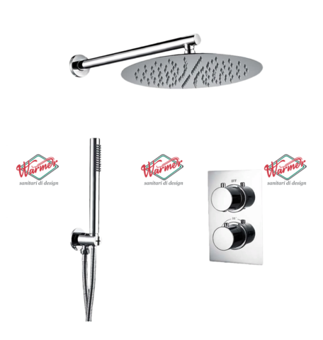 Душевой термостатический комплект Warmer Chrome Line 400300-12D Termo