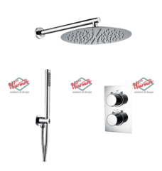 Душевой термостатический комплект Warmer Chrome Line 400300-12D Termo