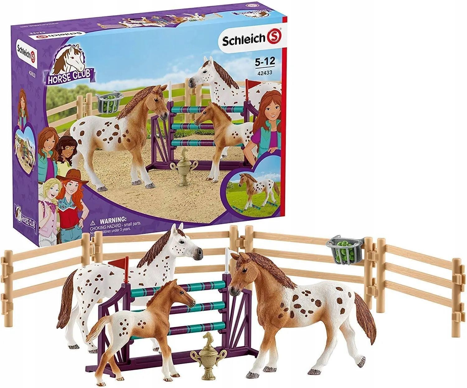 Фигурки Schleich Horse Club - Игровой набор Шляйх Семейный тренировочный  набор для лошадей Appaloosa 42433 купить в Москве | Доставка по России.