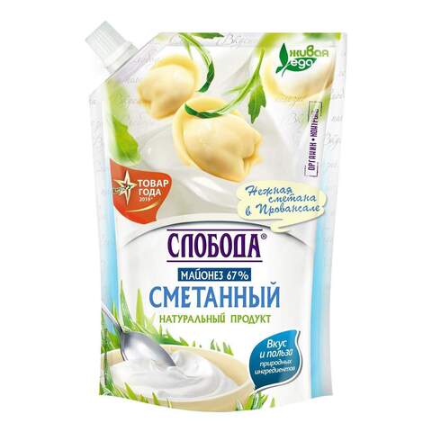 Майонез Слобода Сметанный 67% 800мл