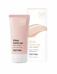PrettySkin Sun Cream Pink Tone-Up SPF50+PA++++ Крем для кожи солнцезащитный тонизирующий розовый, 70 мл