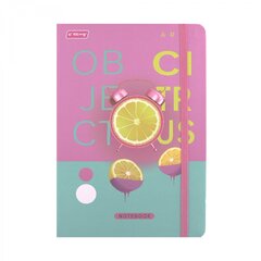 
          Записная книжка, А5, Yalong, 7БЦ, матовая ламинация, на резинке, ляссе, клетка, 80 л., "Яркие объекты"