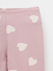 брюки  для девочки  КР 4321/розовый лед,сердечки к597